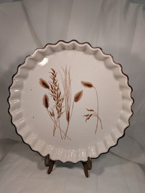 MID WINTER ENGLAND Other - Midwinter Stonehenge Wild Oats Flan Quiche Dish DISHWASHER MICROWAVE SAFE